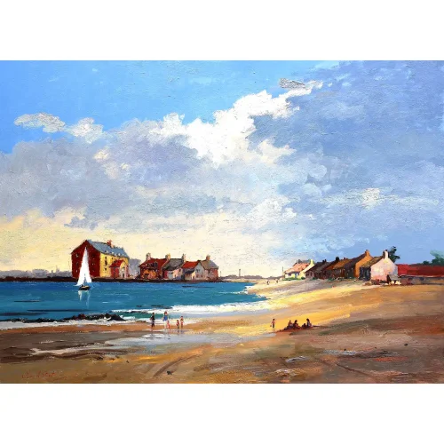 On The Sands at North Berwick, Greeting Card by Joseph Maxwell-Stuart - Image 2