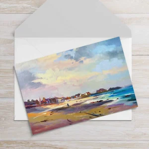 Passing Cloud, Milsey Bay, North Berwick, Greeting Card by Joseph Maxwell-Stuart