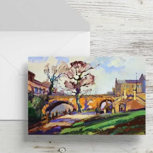 St Bernard’s Bridge, Stockbridge, Edinburgh, Greeting Card by Joseph Maxwell-Stuart