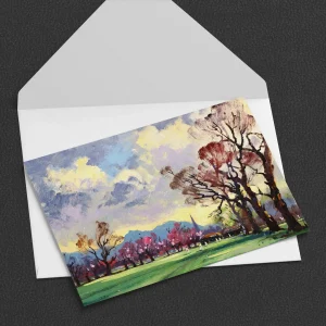 Sunday Cricket Practice, Edinburgh, Greeting Card by Joseph Maxwell-Stuart