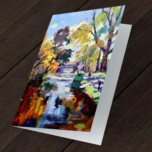 Autumn Reflections, Union Canal, Greeting Card by Joseph Maxwell-Stuart