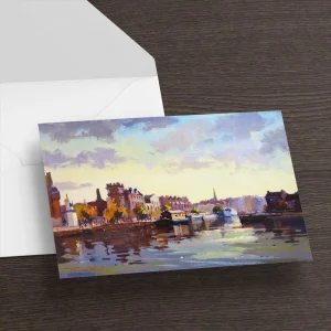 Late Afternoon, Water of Leith, Greeting Card by Joseph Maxwell-Stuart