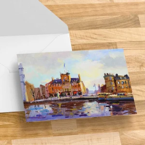 Malmaison,The Shore, Leith, Greeting Card by Joseph Maxwell-Stuart
