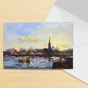 Newhaven Twilight, Greeting Card by Joseph Maxwell-Stuart