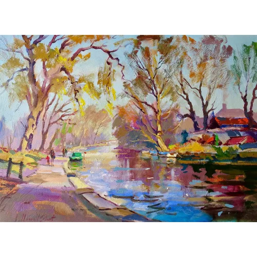 Springtime, Union Canal, Polwarth, Greeting Card by Joseph Maxwell-Stuart - Image 2