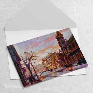 Winter Afternoon, Morningside, Greeting Card by Joseph Maxwell-Stuart