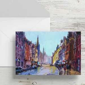At the Top of the Royal Mile, Greeting Card by Joseph Maxwell-Stuart