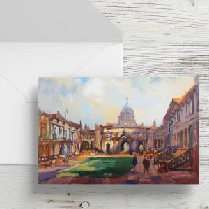 Edinburgh University Quadrangle, Greeting Card by Joseph Maxwell-Stuart