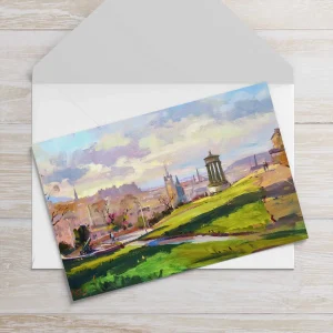 March Morning, Calton Hill, Edinburgh, Greeting Card by Joseph Maxwell-Stuart