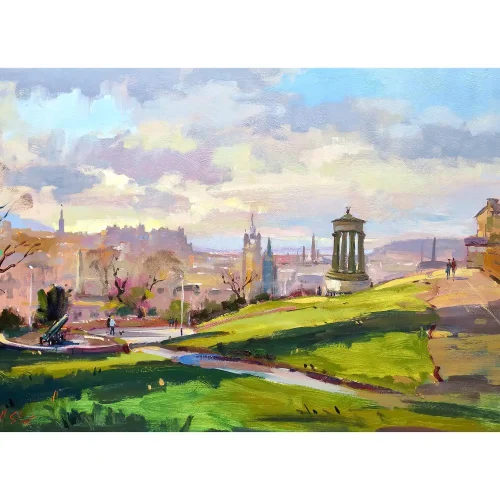 March Morning, Calton Hill, Edinburgh, Greeting Card by Joseph Maxwell-Stuart - Image 2