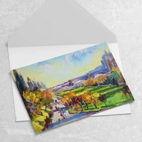 Princes Street Gardens, Greeting Card by Joseph Maxwell-Stuart