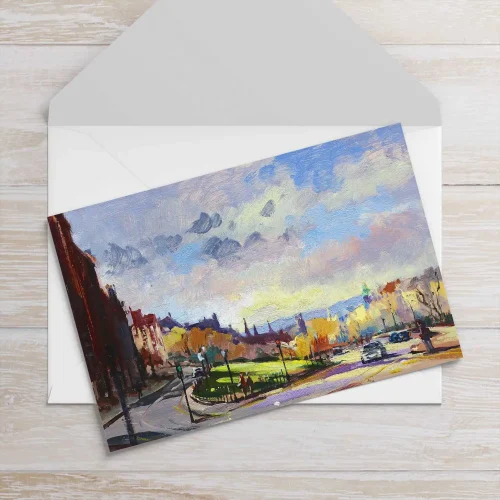 The Mound, Edinburgh, Greeting Card by Joseph Maxwell-Stuart