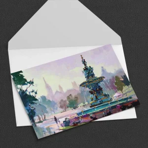 The Ross Fountain, Greeting Card by Joseph Maxwell-Stuart