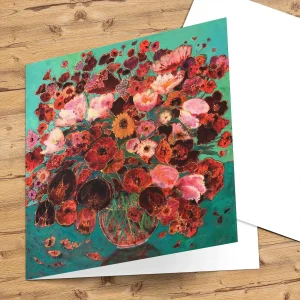 Byzantine Bouquet, Greeting Card by Keli Clark
