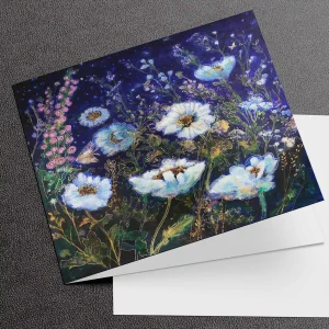 Midnight Garden, Greeting Card by Keli Clark