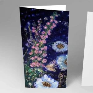Midnight Garden Portrait, Greeting Card by Keli Clark