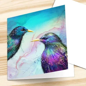 Starlings, Greeting Card by Lee Scammacca