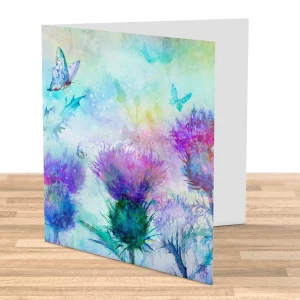 Thistles, Greeting Card by Lee Scammacca