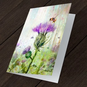 Thistle, Greeting Card by Lee Scammacca