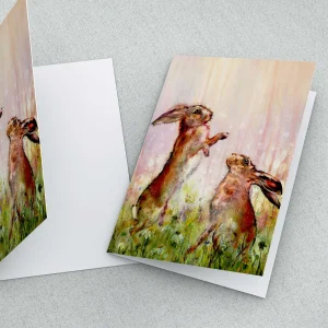 Hare, Greeting Card by Lee Scammacca