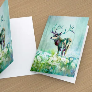 Stag, Greeting Card by Lee Scammacca
