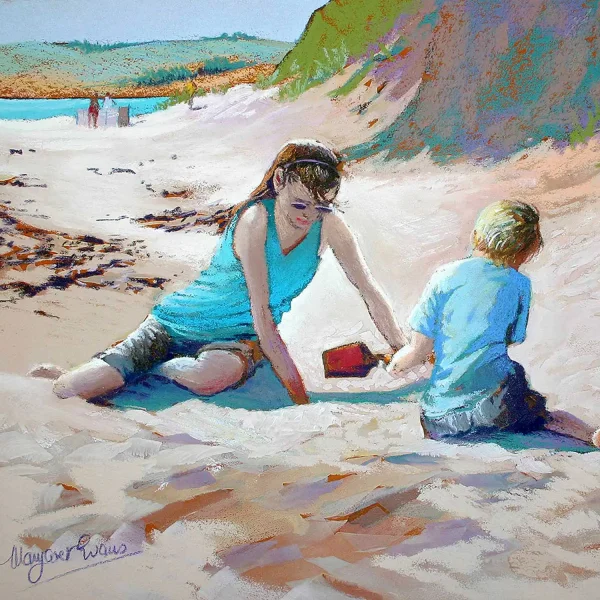 Beach Play, Greeting Card by Margaret Evans - Image 2