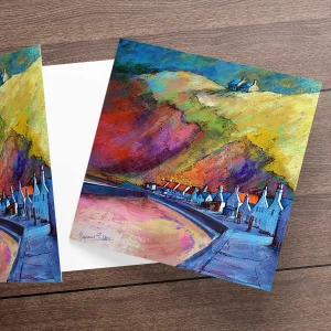 Cliffs at Pennan, Greeting Card by Margaret Evans