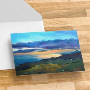 Skye Nightfall, Greeting Card by Margaret Evans