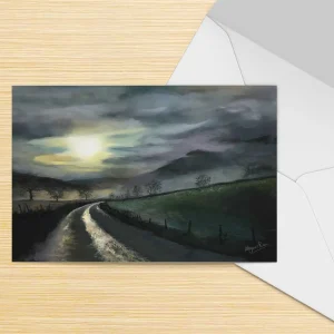 Moonlight in the Glen, Greeting Card by Margaret Evans