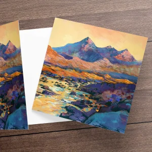 Glorious Cuillin, Greeting Card by Margaret Evans