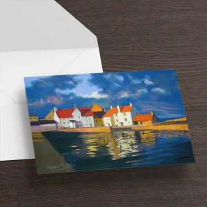 Last Light, East Neuk, Greeting Card by Margaret Evans