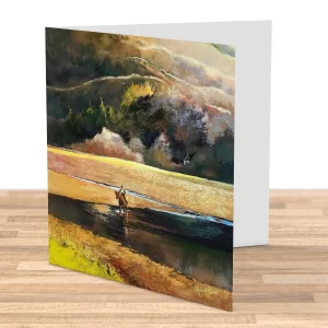 The Morning Trek, Melfort, Greeting Card by Margaret Evans