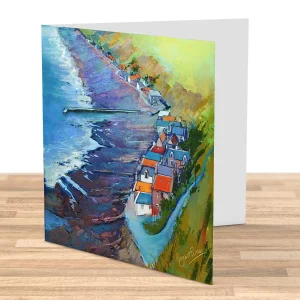 Over Crovie, Greeting Card by Margaret Evans