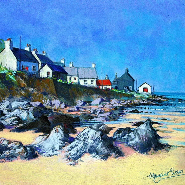 Red Roof, Sandend, Greeting Card by Margaret Evans - Image 2