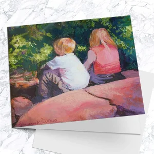 River Watch, Greeting Card by Margaret Evans
