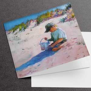 Sand Games, Greeting Card by Margaret Evans