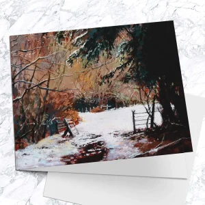 First Fall of Winter, Greeting Card by Margaret Evans
