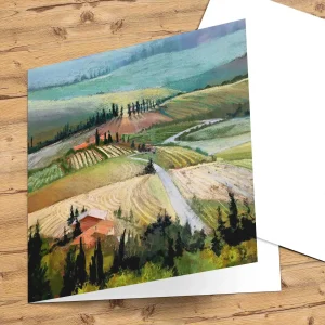 Pienza Patterns, Greeting Card by Margaret Evans