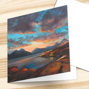 Clouds over Torridon, Greeting Card by Margaret Evans