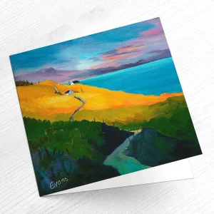 Dusk at Aird, Skye, Greeting Card by Margaret Evans