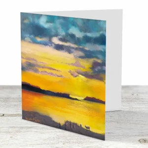 Home before Sunset, Greeting Card by Margaret Evans