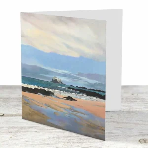 Tide Lines, North Berwick, Greeting Card by Margaret Evans