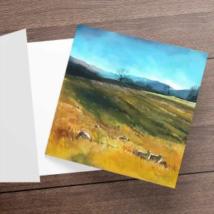 Winter Grazing, Greeting Card by Margaret Evans