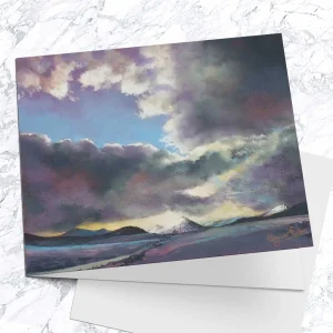Winter Sky, Glencoe, Greeting Card by Margaret Evans