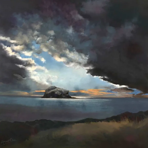 Cloud Break, Bass Rock, Greeting Card by Margaret Evans - Image 2
