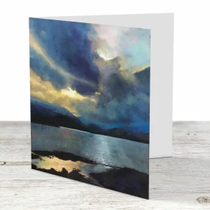 Winters Drama, Loch Tulla, Greeting Card by Margaret Evans