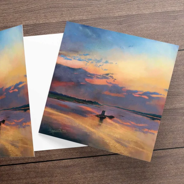 Stalker Sunset, Greeting Card by Margaret Evans