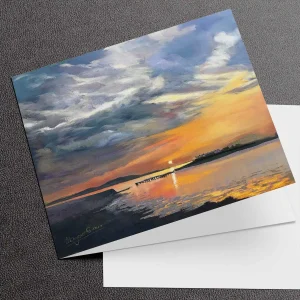 Sunset Over Easdale, Greeting Card by Margaret Evans