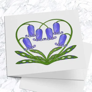 Bluebells, Greeting Card by Marjory Tait