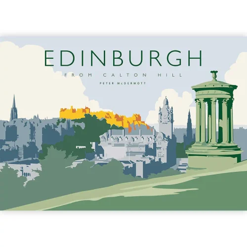 Edinburgh from Calton Hill, Greeting Card by Peter McDermott - Image 2